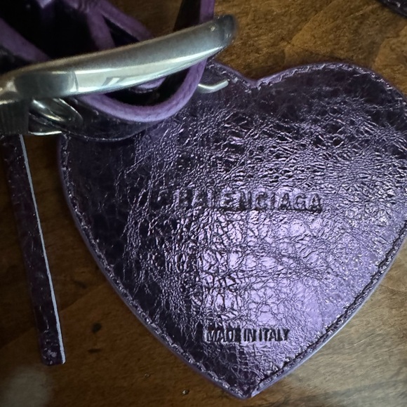 BALENCIAGA Le Cagole leather handbag Never worn, with tag metallic purple - Picture 10 of 10